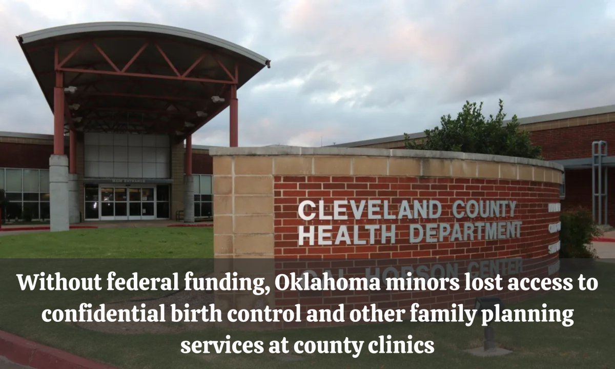 The federal government is sending funding for family planning services in Oklahoma to an out-of state group after the State Department of Health refused to provide patients with information about abortion. | via <a href="/arriifife/">ari fife</a> 

readfrontier.org/stories/withou…