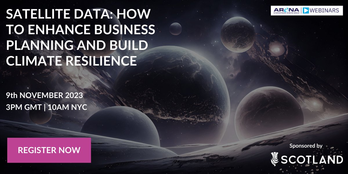 Join our upcoming #webinar on 9th November as we discuss how the #Space sector is a vital part of Scotland’s #Growth strategy, and how the government aims to capture a £4bn share of the global market by 2030. Register now: arena-international.com/event/satellit…