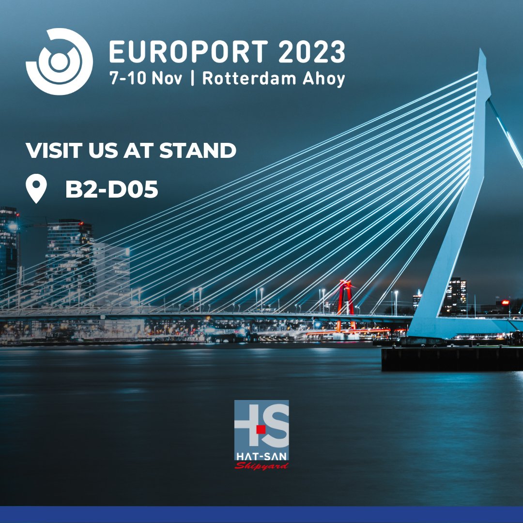 We will be pleased to see and welcome you at our booth B2-D05 at Europort Rotterdam between 7-10 November. #hatsan #hatsn #hatsangemi #hatsanshipyard #europort2023