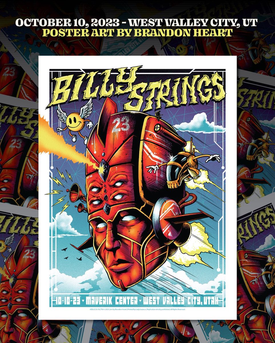 10-10-23 West Valley City, UT
<a href="/BillyStrings/">Billy Strings</a> 
🎨 Brandon Heart