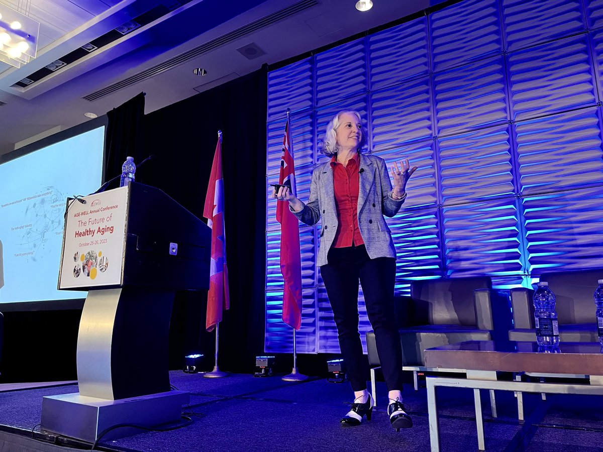 We’re excited to welcome keynote speaker Dr. @TraceyGendron who is here at the AGE-WELL Annual Conference talking about Disrupting #Ageism. 🔑🗣️#ATIW2023