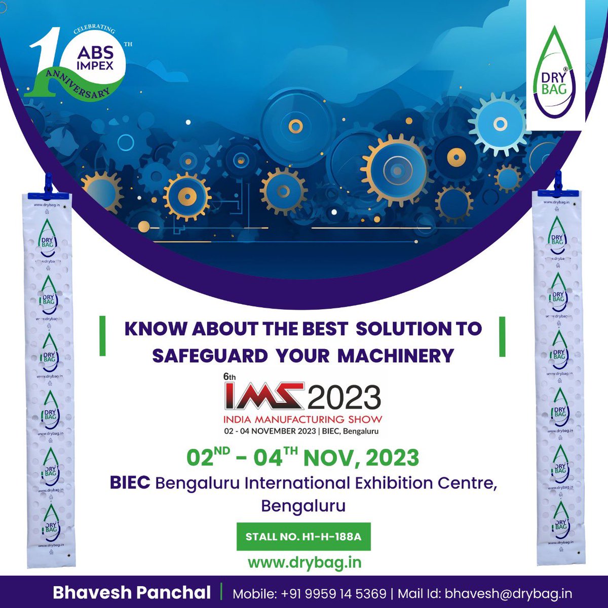 GlobalMgr's tweet image. Visit us at IMS 2023 - BIEC , Blore 

#Drybag  #Moistureabsorbers #Desiccants #industrialproducts