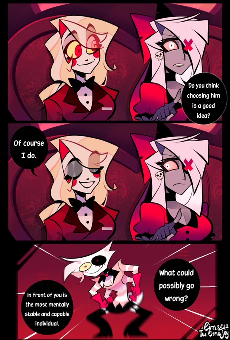 #HazbinHotel #HazbinHotelCharlie #HazbinHotelVaggie #HazbinHotelAngelDust #HazbinHotelFanart 