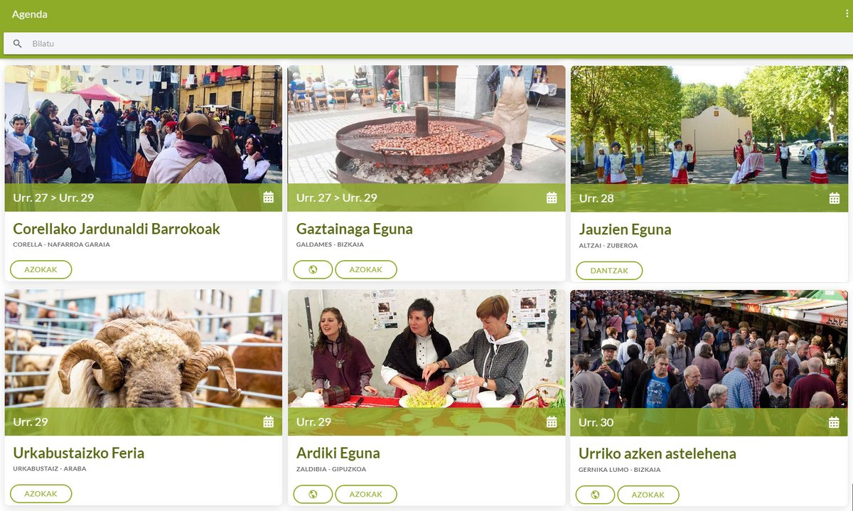 🗓️ Euskal Herriko kultur agendak ekitaldi ugari dakartza datozen egunetarako: festak, azokak eta egun bereziak, jaialdiak... Hasi planak egiten!  

EHfurgok eta <a href="/Udalbiltza/">Udalbiltza</a>-ren #Lurgida webguneak elkarlanean egindako agendan plan sorta daukazue zain.  lurgida.eus/agenda