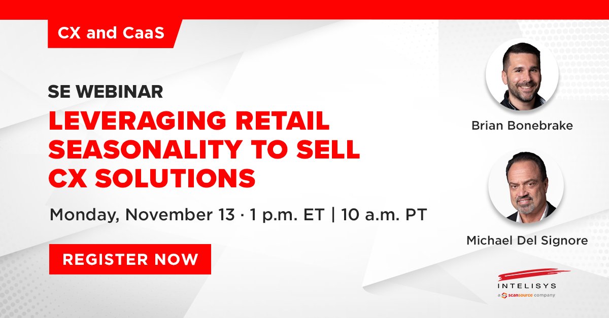 IntelisysCorp's tweet photo. 🛍️ Elevate your customer's retail CX during future holiday seasons! Join our webinar on Monday, November 13 at 1 p.m. ET. 

Discover how to use seasonality to enhance customer interactions. Register now! https://t.co/AMv8NM05XG
