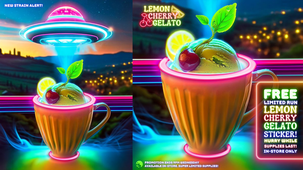 Happy New Strain Drop Wednesday! We are honored to share our Lemon Cherry Gelato with you! Rich hues of Purple with a sugary/candy smell that is reminiscent of the Runtz. This Strain leads the hype train on the West Coast for a good reason, it's to die for. Stickers and Posters