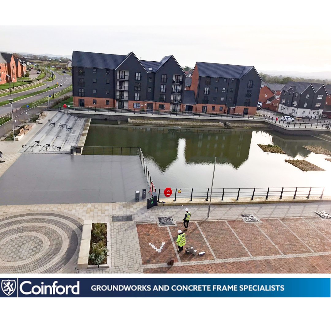 CoinfordUK's tweet image. -Site Update -
Some fabulous photos of Kingsbrook Village 3 nearing completion with only the street furniture still to be installed .
Excellent Work to All Involved!!!
#Coinford #Groundworks #Infrastructure #Substructures #Externalworks #canalbasin  #Barrettnorththames