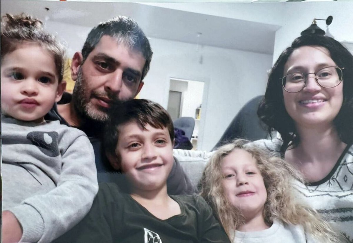 Roy and Smadar Idan were slaughtered by Hamas terrorists in front of their 3 children on October 7.  

Abigail (4) was kidnapped by Hamas. Pray for her. Michael (9) and Amalia (6) hid next to their mother's body and survived.

May the memory of Roy &amp; Smadar forever be a blessing.