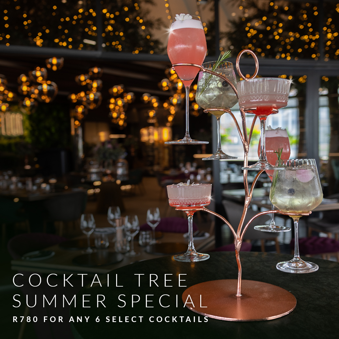 Indulge in a flavour voyage with our R780 Cocktail Tree. Six masterful mixes from Musky Lady to Breeze Delight await. Sip & savor only at The 11th Floor.🍸 
#The11thFloor #The11thFloorView #The11thFloorBedfordview #summercocktailtree #sophisticatedsips #cheerstosummer