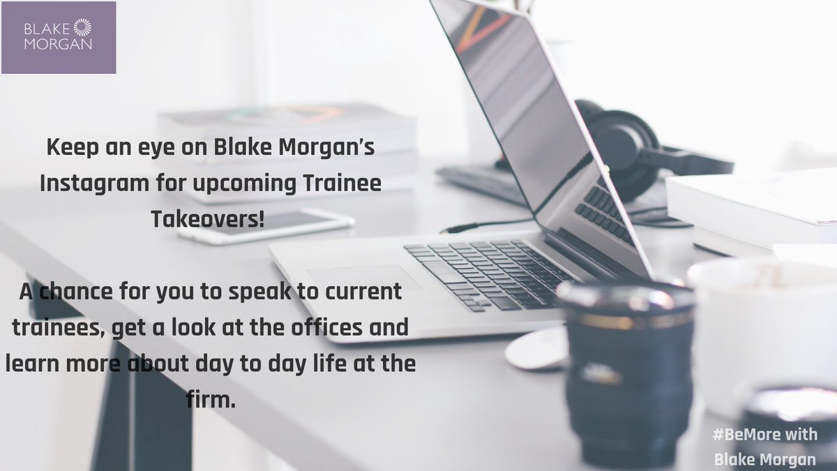 Make sure you are following Blake Morgan's Instagram to keep up to date with firm news and speak to current trainees!  ow.ly/k91e50PZ4N7