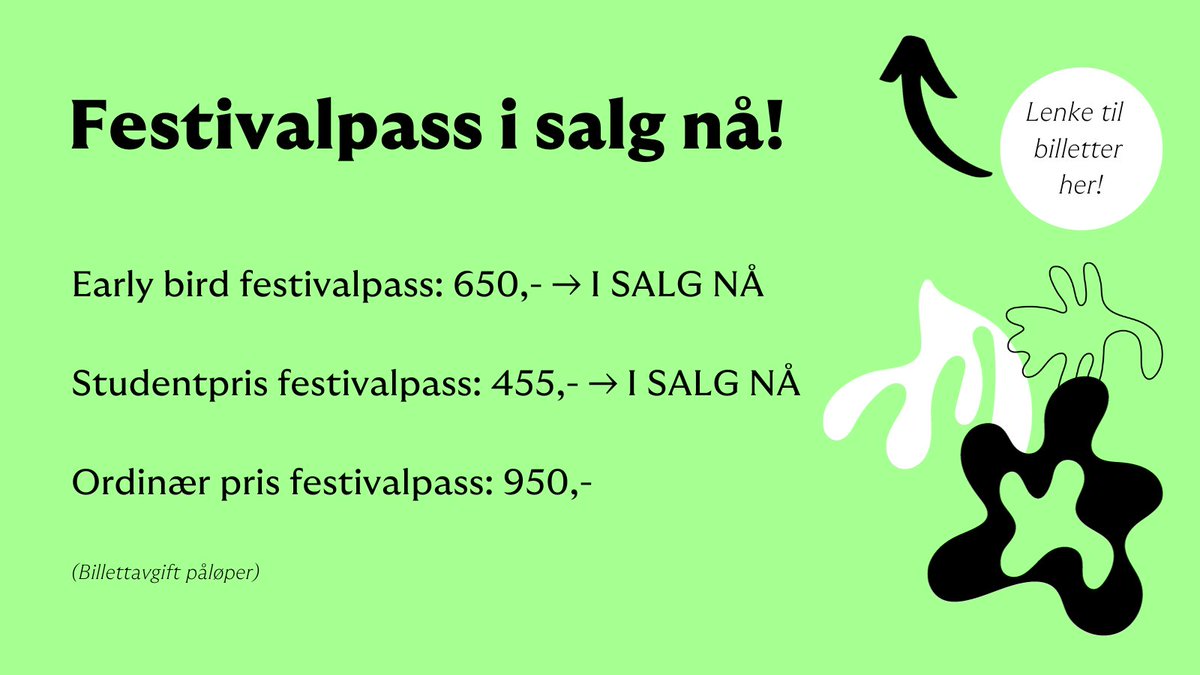Endelig! ✨Nå kan du skaffe deg Early bird festivalpass til Varmere Våtere Villere 2024✨Finn billetter her 👉varmerevaterevillere.no/billetter