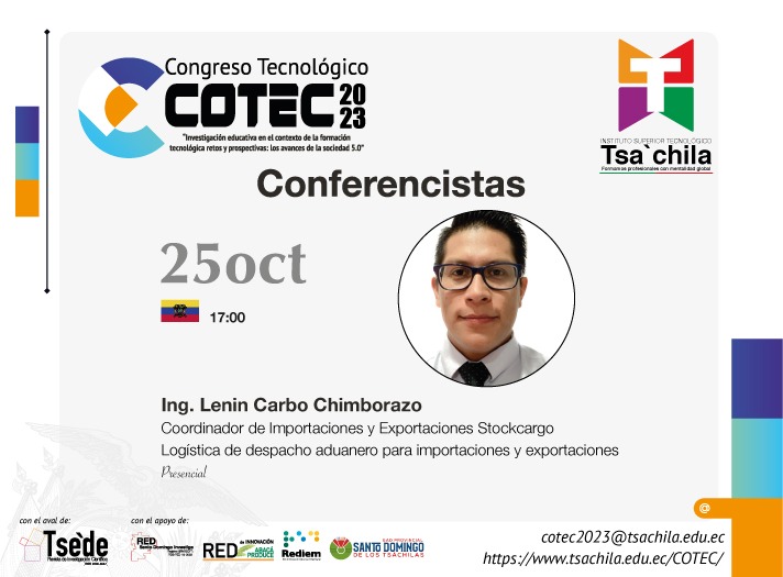 RTsede's tweet photo. 📢El Congreso Internacional Tecnológico COTEC-2023 , cuenta con profesionales de alto renombre quienes presentan a la comunidad académica de 🇪🇨 y el 🌐sus investigaciones en el contexto de los avances de la sociedad 5.0. https://t.co/fGVh4qhyrQ