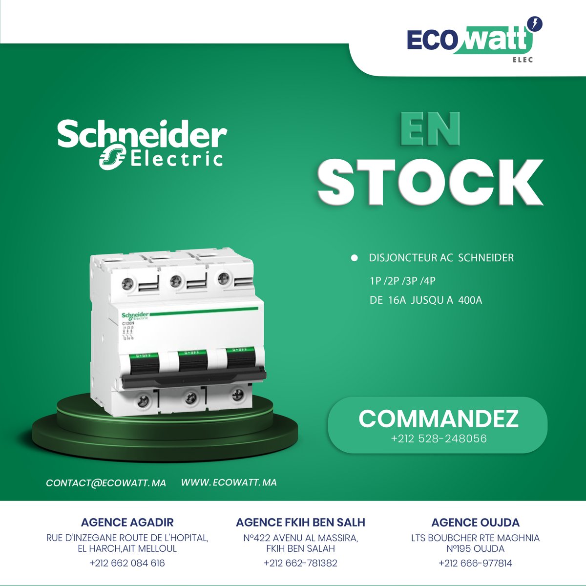 ecowattmaroc's tweet photo. Commandez
🌞 AGADIR - Ait MELLOUL : +212 662-781382
🌍 FKIH BENSALEH : +212 666-955890
🏙 OUJDA : +212 666-977814
🌿 MEKNES : +212 662-770985 https://t.co/F9M1ZvfySG