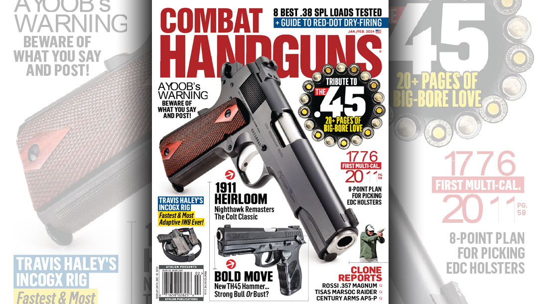PDWdefense's tweet photo. As Combat Handguns celebrates 45 years in print with the Jan/Feb 2024 issue, we also celebrate the .45 in all its glory.
READ MORE:
https://t.co/DUsJroFDG5
#gunmagazines #combathandguns https://t.co/lpOGgjtWxU
