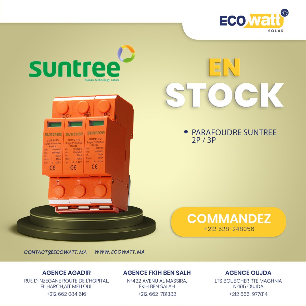 ecowattmaroc's tweet photo. Commandez
🌞 AGADIR - Ait MELLOUL : +212 662-781382
🌍 FKIH BENSALEH : +212 666-955890
🏙 OUJDA : +212 666-977814
🌿 MEKNES : +212 662-770985 https://t.co/JgL5bzWI2t