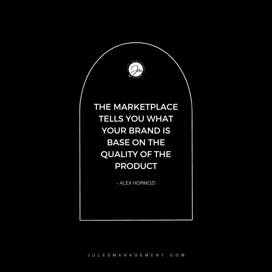 JulesManagement's tweet photo. The marketplace tells you what your brand is base on the quality of the product. - Alex Hormozi

🌐 https://t.co/WiSW6rEGUH https://t.co/ObVaDdfMLk