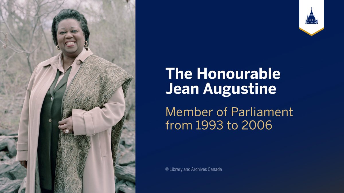 LibraryParlCA's tweet photo. It’s been 25 years since #JeanAugustine became the first Black Canadian woman elected to @OurCommons, marking an important milestone for inclusion in Canadian politics.

For more information on her parliamentary career: https://t.co/uWqQJZv2Tn https://t.co/NjfOxApS76