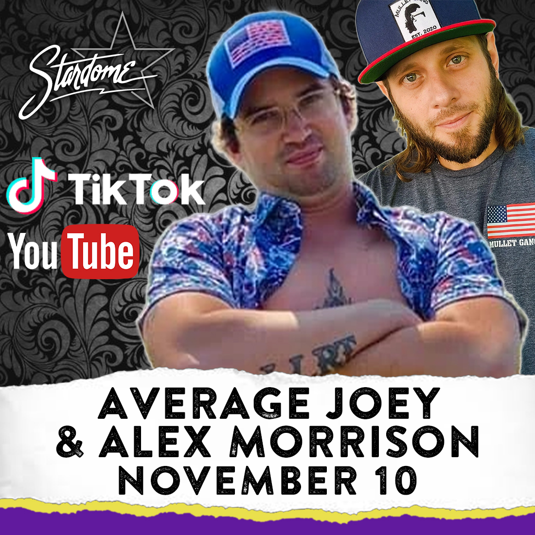 Comedians and viral sensations Average Joey and Alex Morrison are teaming up for one night only on November 10! VERY limited tickets are available for this Broadway Room event, so grab your tix while you can, Birmingham--&gt; bit.ly/StarDome_Avery…