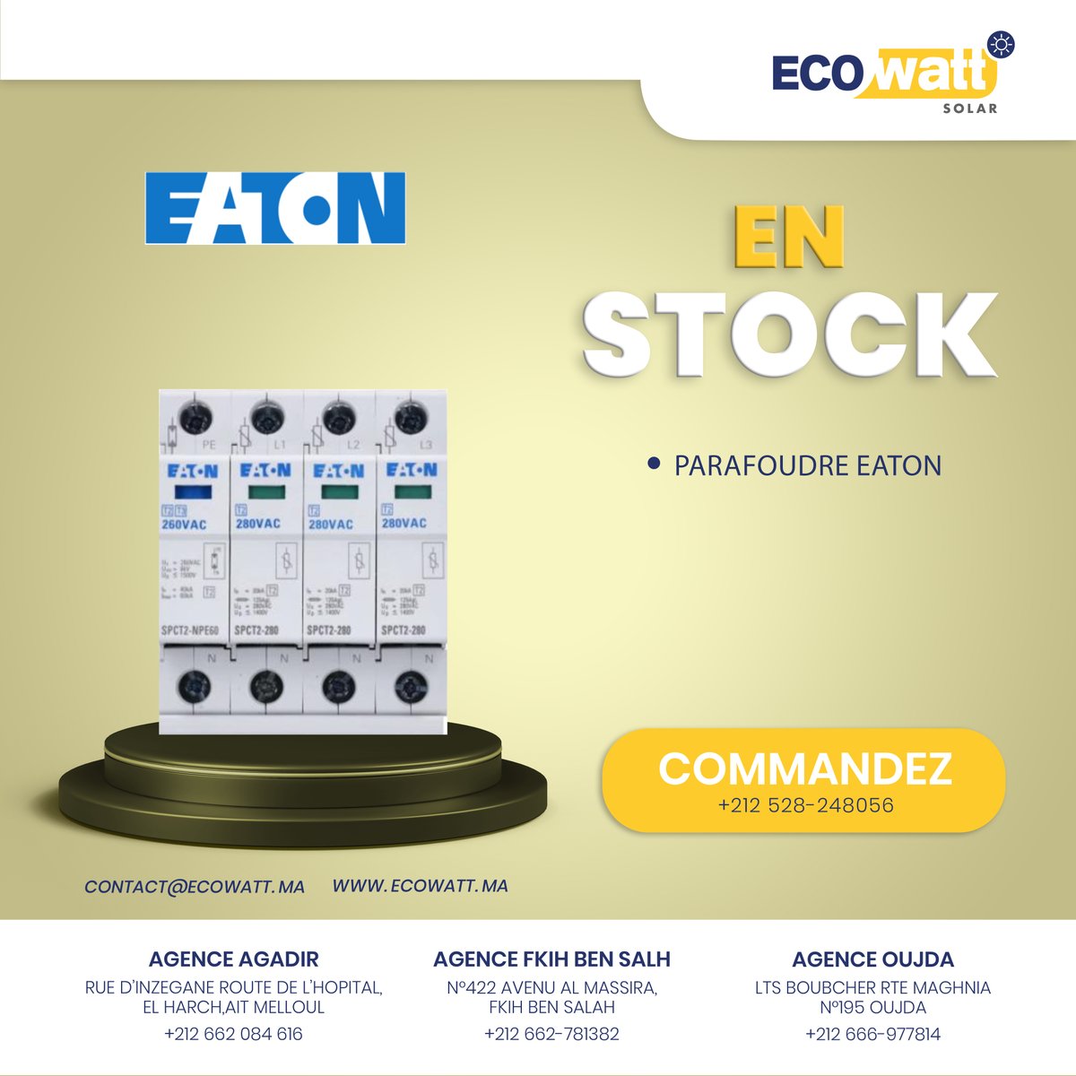 ecowattmaroc's tweet photo. Commandez
🌞 AGADIR - Ait MELLOUL : +212 662-781382
🌍 FKIH BENSALEH : +212 666-955890
🏙 OUJDA : +212 666-977814
🌿 MEKNES : +212 662-770985 https://t.co/gdlPZgrpKy