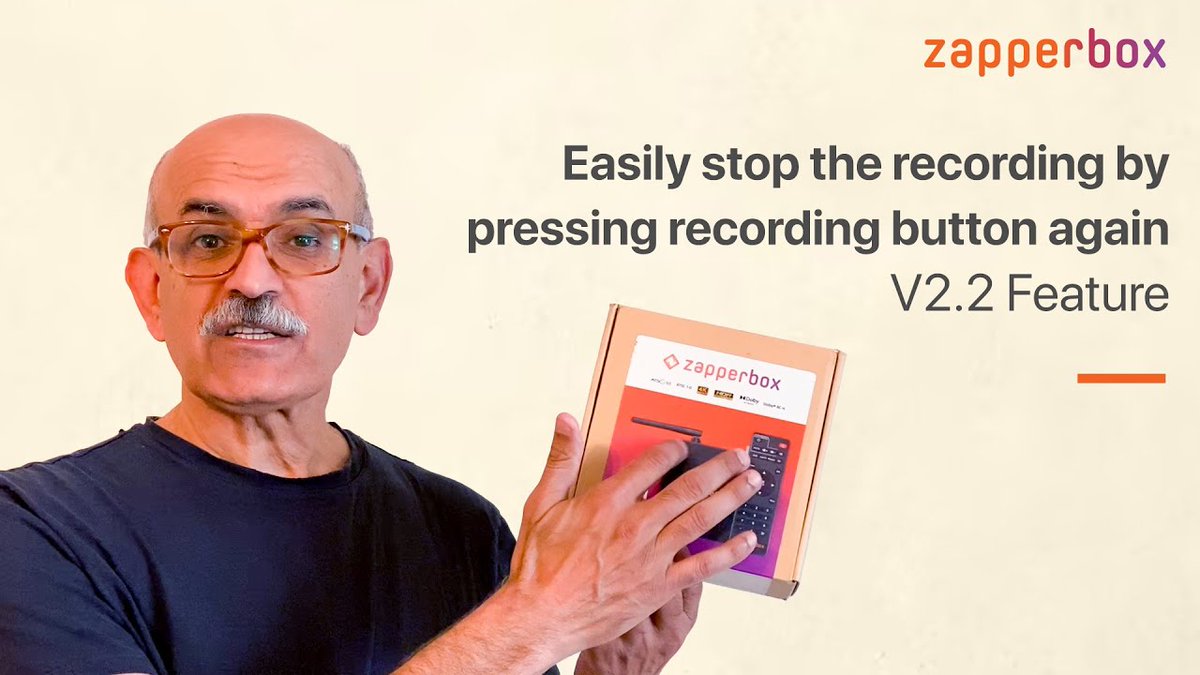 BoxZapper's tweet photo. Learn how to stop a recording by pressing the Record button again. It was tricky in earlier versions, but with Version 2.2, it's as easy as a single button press. Watch this video: https://t.co/2GenWlSNL3 
 #ZapperBox #DVR #TVRecording #RecordingFeature https://t.co/naLRDr5XGo