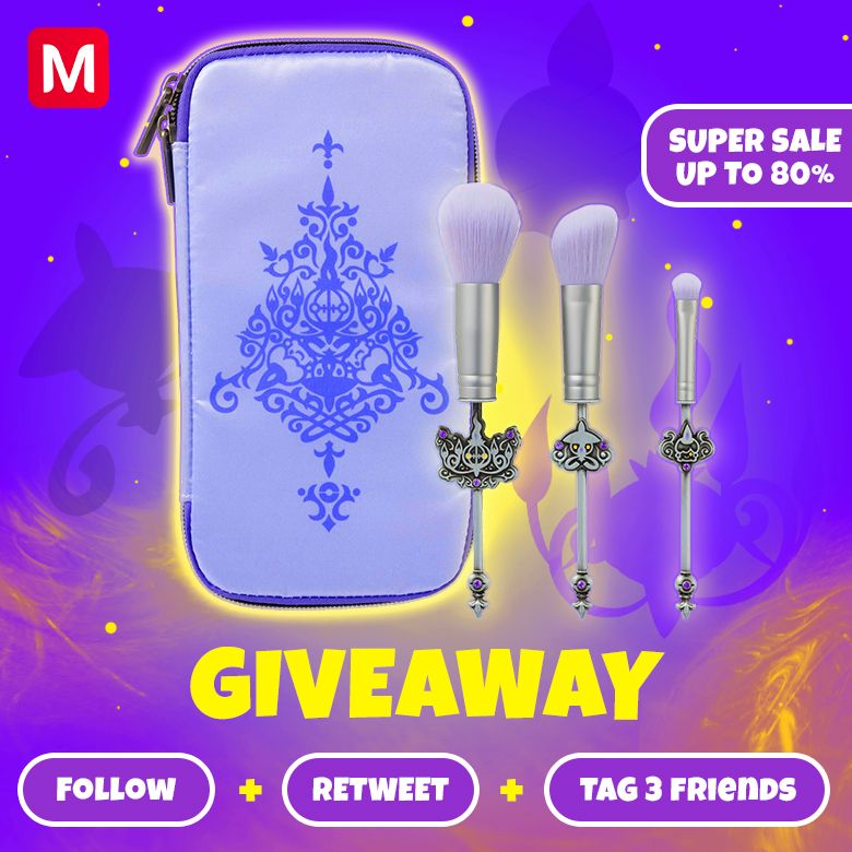 mecchaJP's tweet photo. 🕯️GIVEAWAY🕯️
Pokémon Litwick, Lampent &amp; Chandelure Makeup Brush Set

Rules 
👻 Follow us
👻 Retweet this post
👻 Tag 3 friends

Don’t forget to check out our SUPER SALE!! 
🛑https://t.co/a9xrKWYoCn

Fore more info: 
🛑https://t.co/VdBnVFTYx2 
#Giveaway #Pokemon #MUA https://t.co/HsHXyYLokS