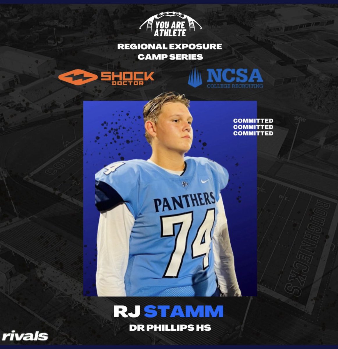 RJ Stamm (@rjstamm74) on Twitter photo thanks for the invite looking forward to competing 🙏🏻⭐️ <a href="/youareathlete/">You Are Athlete</a> <a href="/ShockDoctor/">Shock Doctor</a> <a href="/dphsfootball/">Dr. Phillips</a> <a href="/sr_sapp/">Coach Tyrone Sapp</a> <a href="/CoachWellsDP/">Rodney Wells</a> <a href="/trenchmenAC/">Aaron Tank Jones</a> <a href="/A_G_Waseem/">A G Waseem</a> <a href="/Excelspeed12/">Lo Wood</a> #RoadToHouston thanks for the invite looking forward to competing 🙏🏻⭐️ <a href="/youareathlete/">You Are Athlete</a> <a href="/ShockDoctor/">Shock Doctor</a> <a href="/dphsfootball/">Dr. Phillips</a> <a href="/sr_sapp/">Coach Tyrone Sapp</a> <a href="/CoachWellsDP/">Rodney Wells</a> <a href="/trenchmenAC/">Aaron Tank Jones</a> <a href="/A_G_Waseem/">A G Waseem</a> <a href="/Excelspeed12/">Lo Wood</a> #RoadToHouston