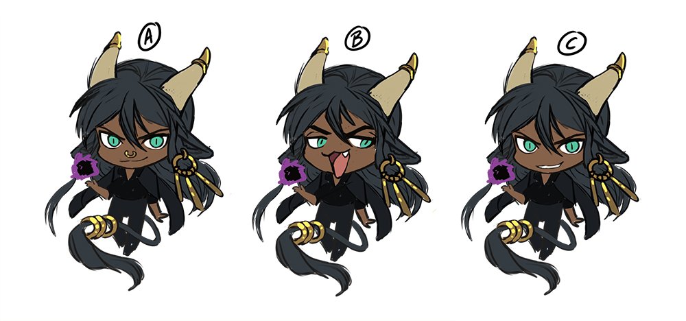 Mythic Love: Iberian Legends (@mythiclovegame) on Twitter photo We're designing stickers for the #MythicLove Kickstarter campaign and the team agrees this chibi style rocks but there's some disagreement on the final expression! Which one do you like the most? We're designing stickers for the #MythicLove Kickstarter campaign and the team agrees this chibi style rocks but there's some disagreement on the final expression! Which one do you like the most?