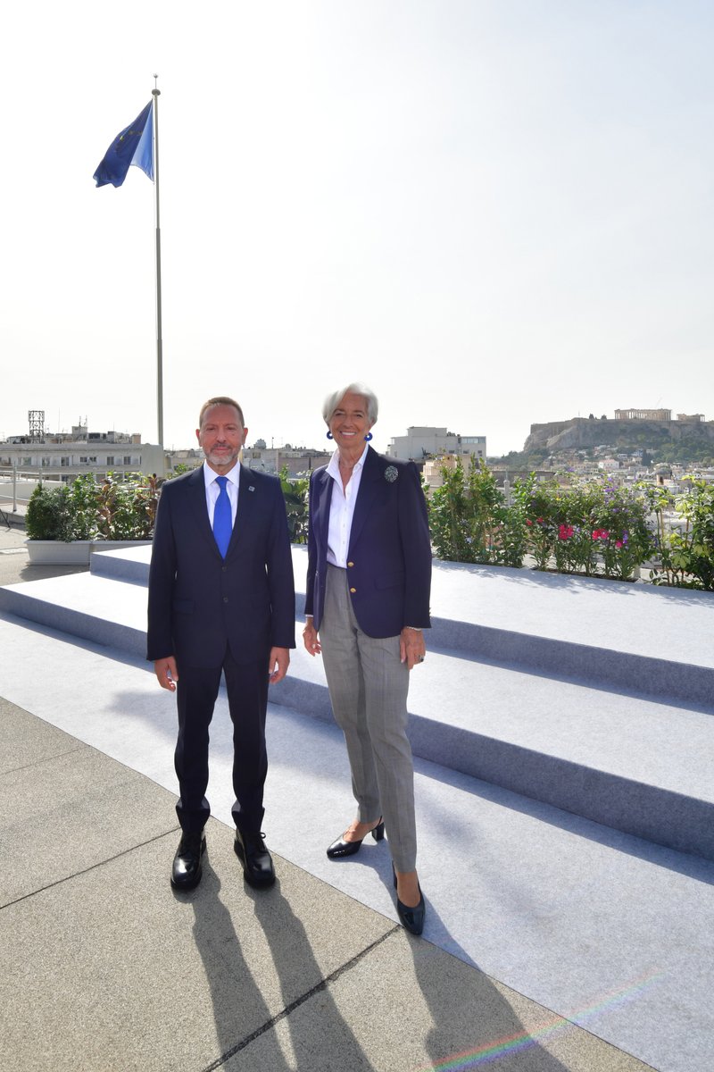 BankofGreece's tweet photo. Hosting the @ecb Governing Council Meeting @BankofGreece 
#ECB_GovC_Athens https://t.co/ynXcovaBOn
