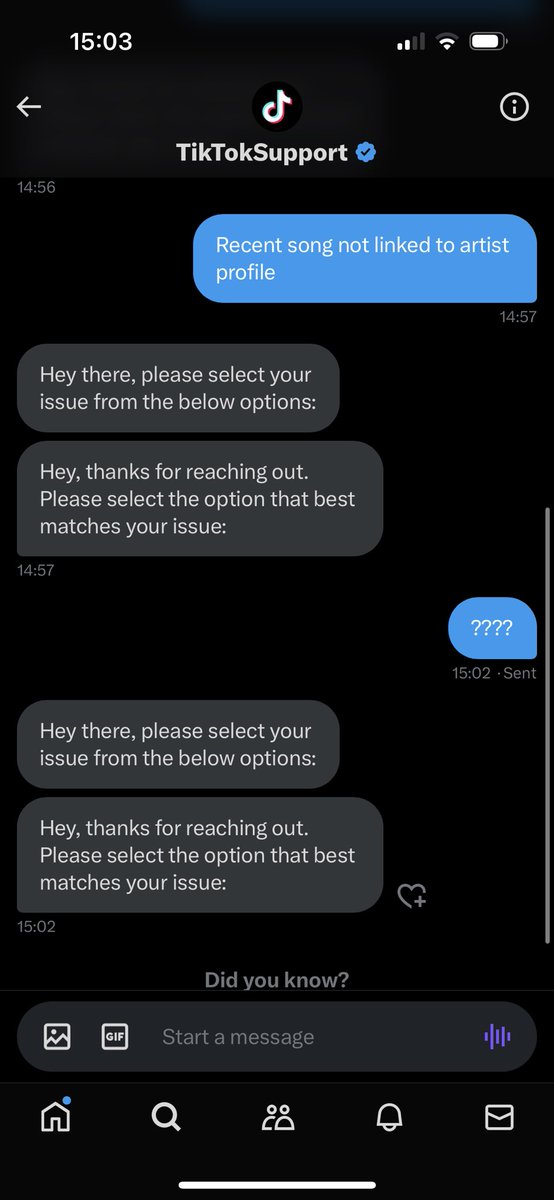 overzeli's tweet photo. @TikTokSupport  your options aren’t loading help lol https://t.co/poYmeUtjGi