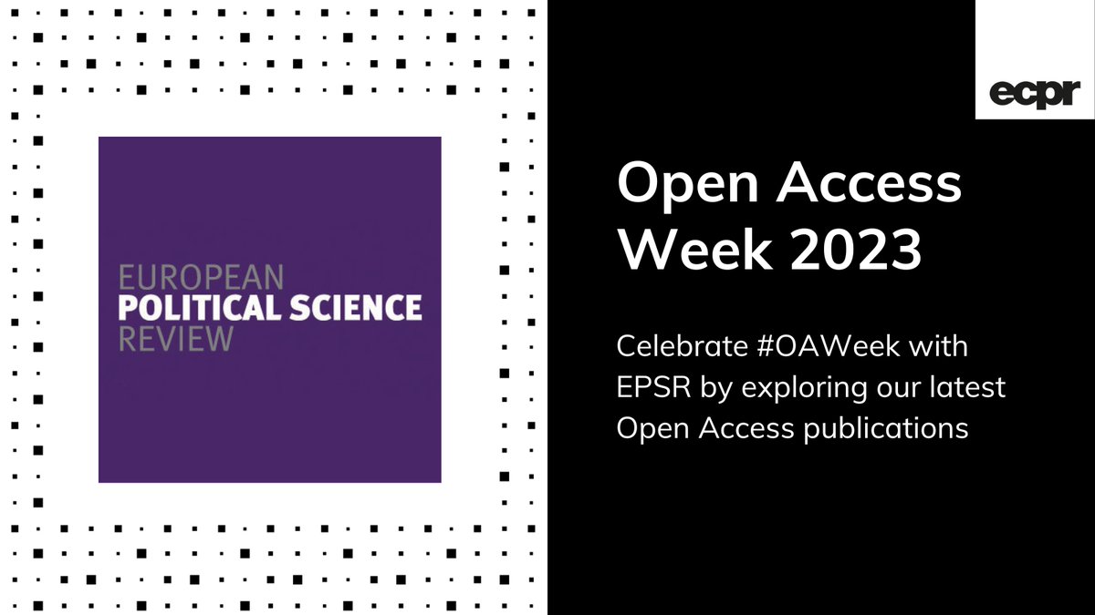 European Political Science Review (@epsrjournal) on Twitter photo Explore #GenderPolitics this #OAWeek 🔓
📃 Women & public policy (<a href="/valeriamechkova/">Valeriya Mechkova</a> <a href="/ruthcarlitz/">Dr. Ruth Carlitz</a>) bit.ly/3sJa0on
👩💼 Gender stereotypes of female politicians (<a href="/MariaZuffova/">@mariazuffova on bsky</a>) bit.ly/3V6jyTR
⚖️ Women, power + economic opportunity (N K Kim) bit.ly/3ejfgZd Explore #GenderPolitics this #OAWeek 🔓
📃 Women & public policy (<a href="/valeriamechkova/">Valeriya Mechkova</a> <a href="/ruthcarlitz/">Dr. Ruth Carlitz</a>) bit.ly/3sJa0on
👩💼 Gender stereotypes of female politicians (<a href="/MariaZuffova/">@mariazuffova on bsky</a>) bit.ly/3V6jyTR
⚖️ Women, power + economic opportunity (N K Kim) bit.ly/3ejfgZd