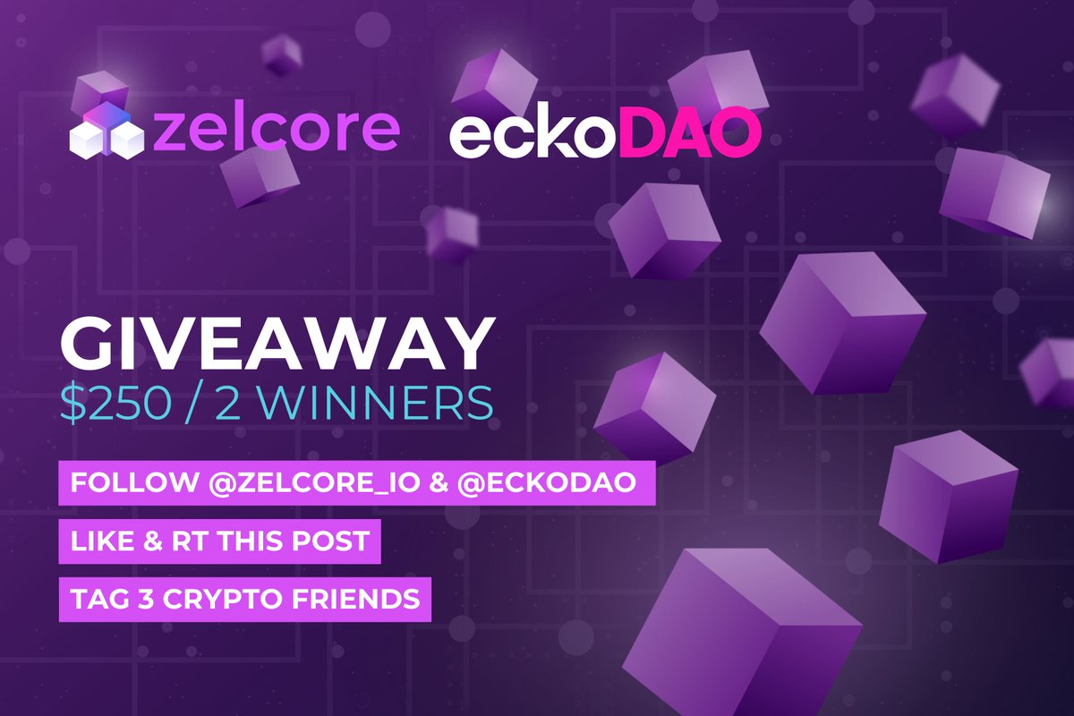 🎉 GIVEAWAY TIME 🎉 Enter for a chance to win $250 in zUSD! 1. Follow us & @eckoDAO 2. ❤️ & RT 3. Tag 3 friends who'd love to win! TWO WINNERS will be chosen at random and announced on 11/8 and 11/15. Good luck!! 🍀 #Giveaway #Zelcore #eckoDAO