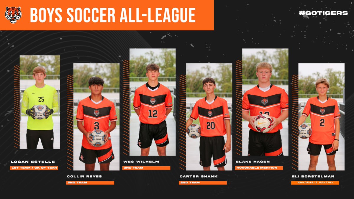 Congratulations to our Boys Soccer Players who earned All-League Recognition this Fall! #GoTigers