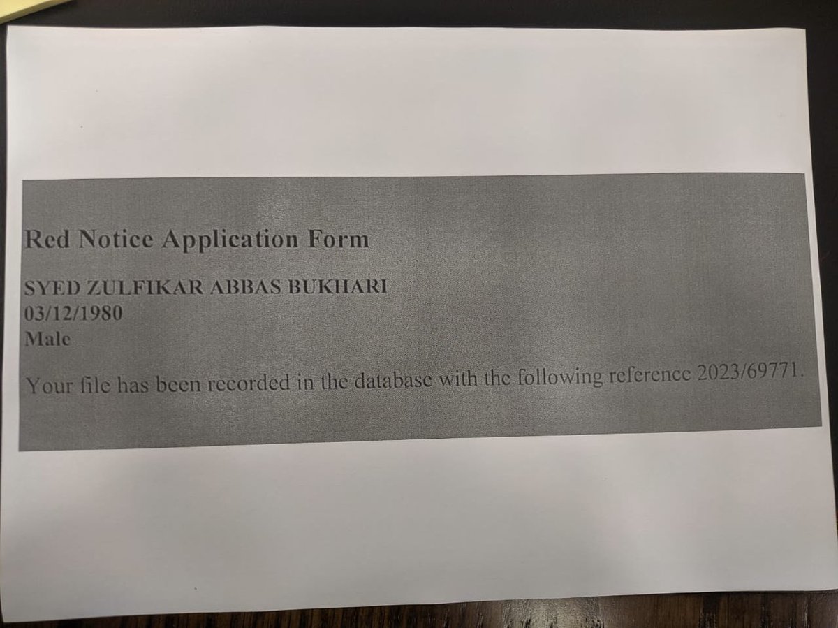 khaber_tv's tweet image. زلفی بخاری کے ریڈ وارنٹ جاری کرنے کی منظوری
#interpoll #zulfibukhari #khabertv