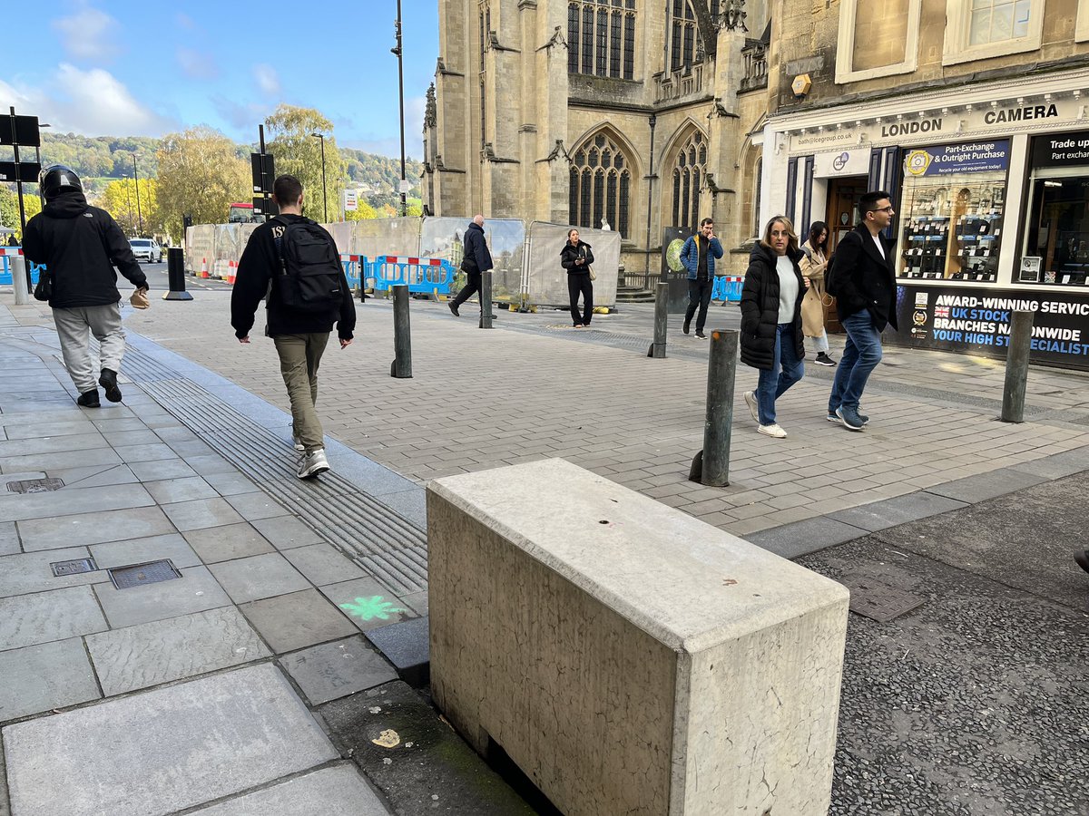 dhtully's tweet image. God, it’s just so depressing that our council think these are worth it versus the miniscule ‘risk’ of a terrorist attack. How much does this stuff cost? Do they hate Bath being a beautiful city? Can’t see their motivation. Brainless.