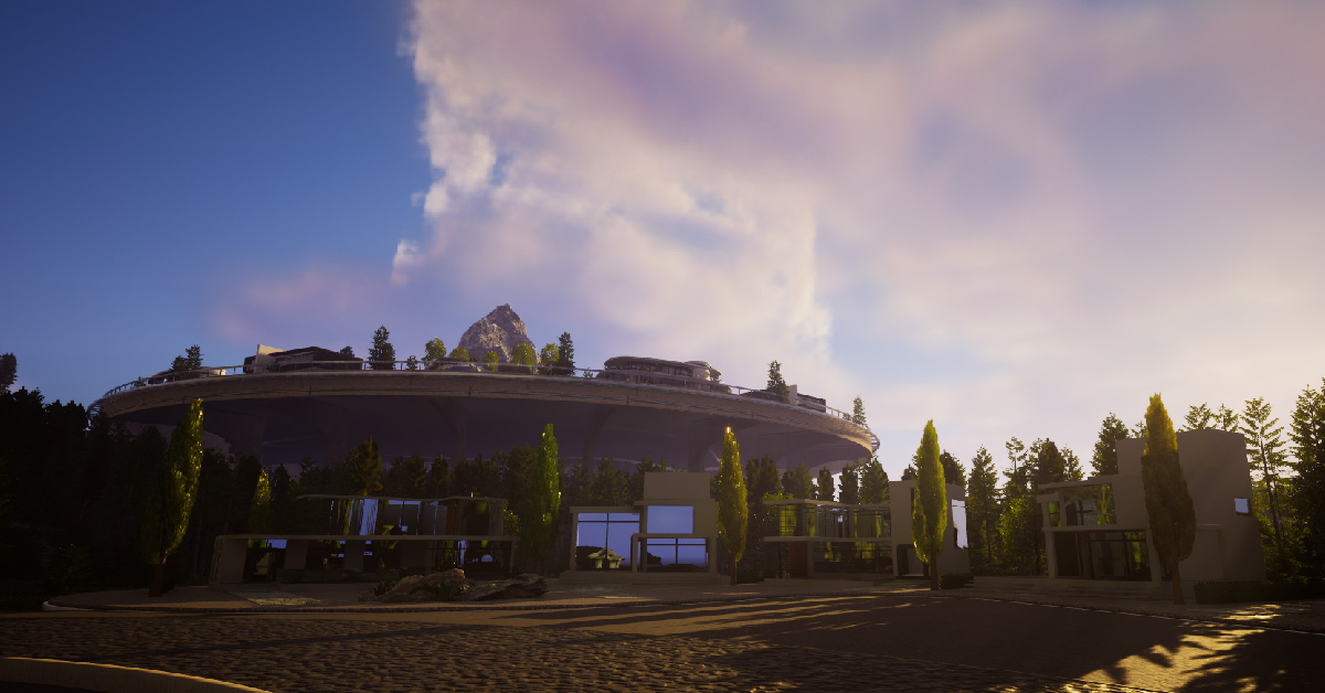 thelootverse's tweet photo. A structure captured in our virtual reconstruction of Arcadia. This building is a testament to the creative brilliance of NeoWorlder's architects. #VirtualArchitects #VirtualProperty https://t.co/sp7Y9d0qUH