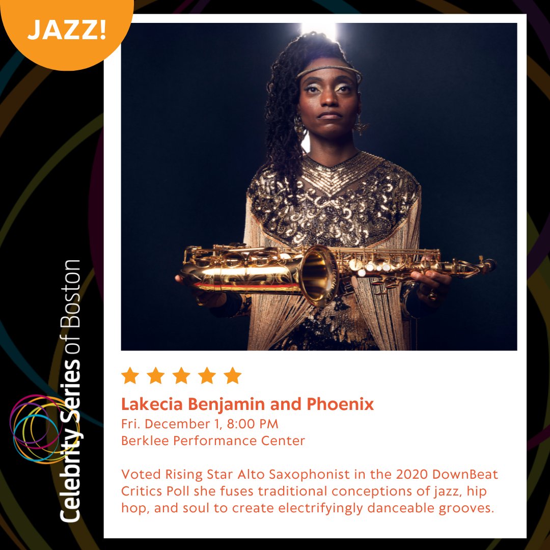 Lakecia Benjamin (<a href="/LakeciaB/">Lakecia Benjamin</a>) celebrates her new album 'Phonenix' with a concert at <a href="/berkleebpc/">Berklee Perf Center</a> — Friday, December 1 . Learn more and book your seats today >> cseries.org/475FoMC