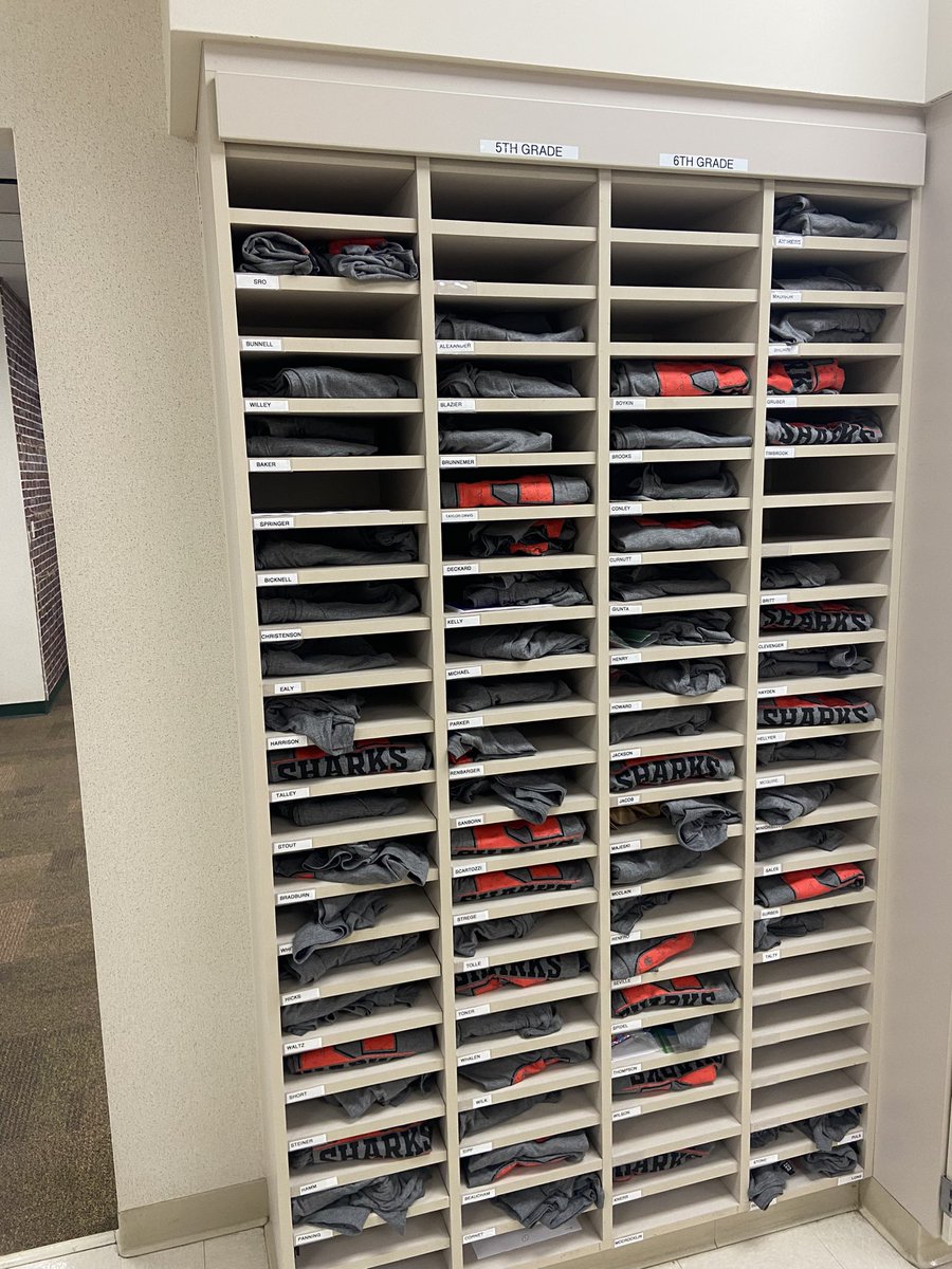 SCI_PTO's tweet image. SCI PTO/Staff Appreciation delivered every SCI staff member a new Shark shirt. We also stocked the pantry! Have a great day SCI! @SandCreekInt