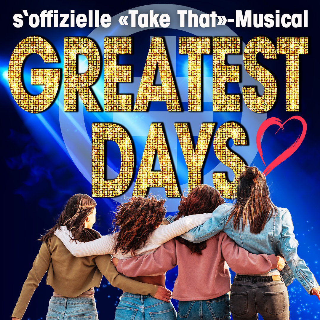 Schweizer Premiere, Uraufführung mit Mundart-Dialogen: Das offizielle "Take That"-Musical "Greatest Days". Die Welthits der Kult-Boyband umrahmen eine Geschichte mit Witz und grossen Emotionen. 
le-theatre.ch/greatestdays/

#musical #TakeThat #schweizerpremiere #emmen #emmenbrücke