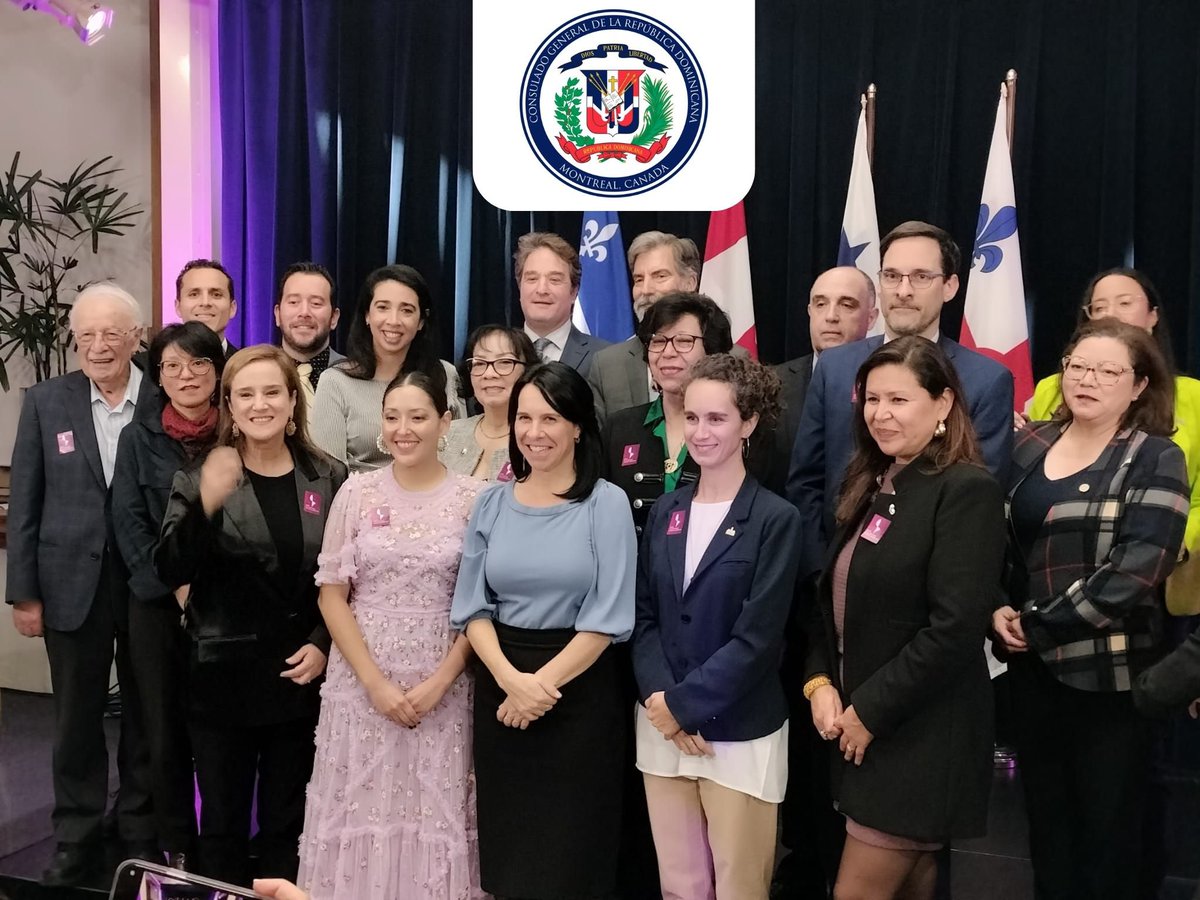 RDenMontreal's tweet photo. El pasado martes, la distinguida señora cónsul general Eusebia Margarita Nuñez asistió al emocionante evento de celebración del 5º aniversario del Mes de la Herencia Latina Americana, organizado por la honorable alcaldesa de Montreal, Valerie Plante. https://t.co/9iswyaCG8P