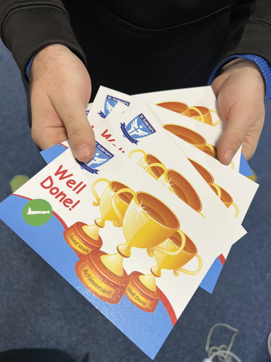 Y1StGabriels's tweet photo. Wow! Who’s getting a postcard this week? Mr Cain has written three today to send for some excellent learning in PE today! ⚽️ 
Mrs Lovett has some to send to child for their great work all week. ⭐️ @StGabrielsCofE #stgawards https://t.co/zDo44nk79W