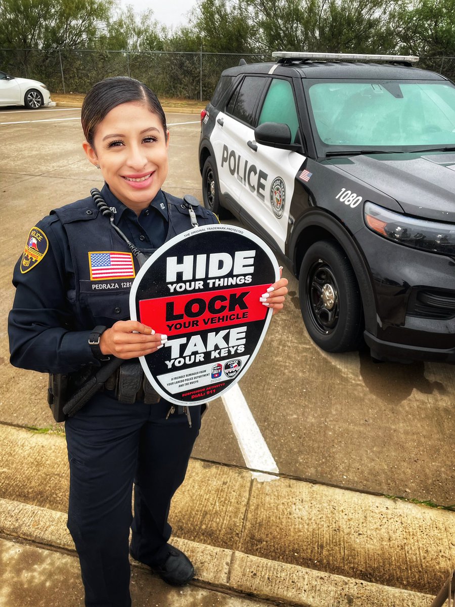 LaredoATTF's tweet photo. Reminder… Lock Your Car #LaredoTx 

#CrimePrevention #ProtectYourProperty #LockItDown https://t.co/6RKN7NsFTO