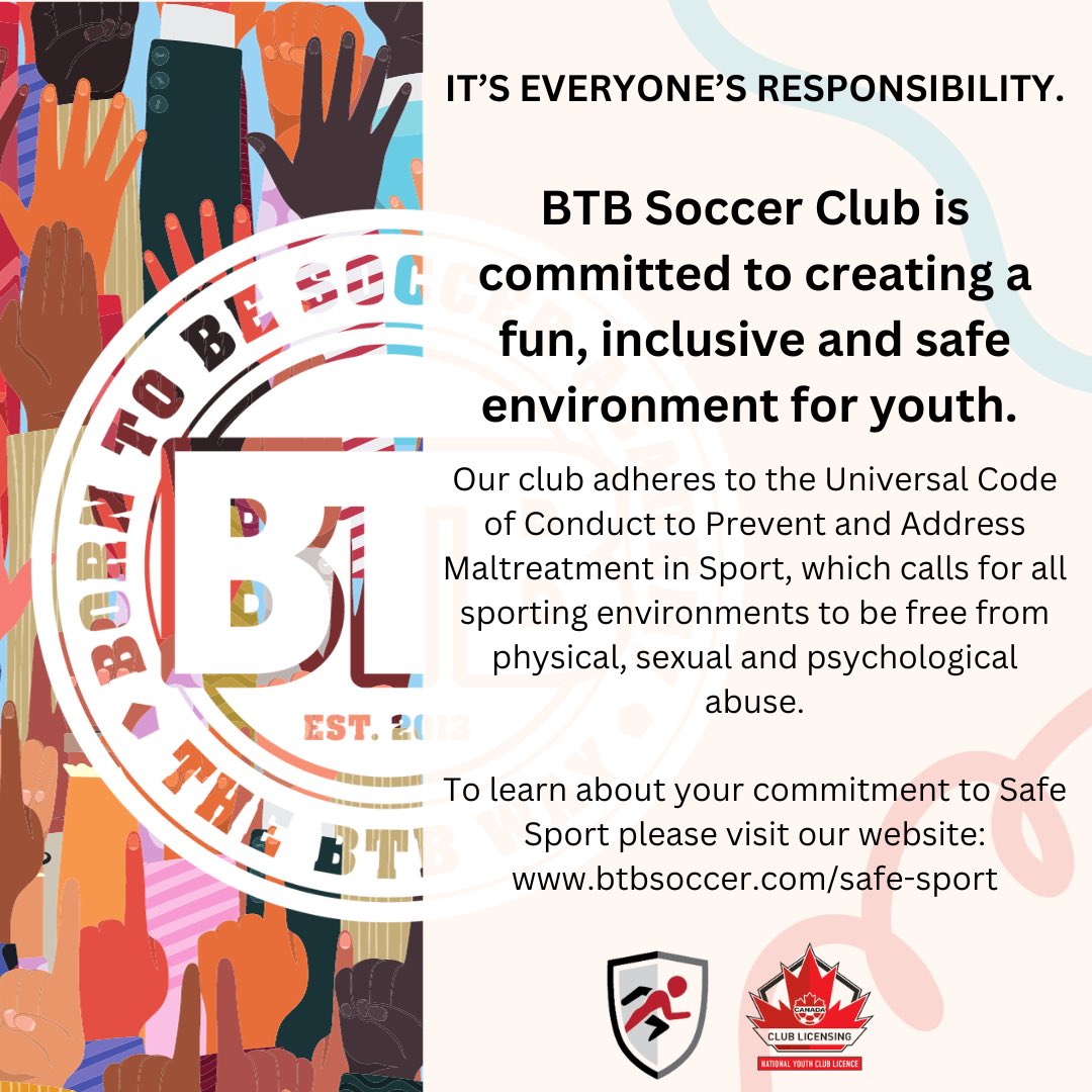 It’s all of our responsibility to keep sport inclusive and safe for all participants. #safesport #inclusion #btbway #btbproud #emsa #albertasoccer #canadasoccer