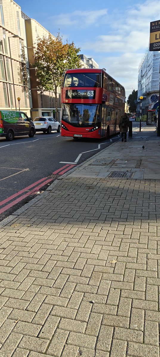 Red buses, people drive on the left, yes I am in London!