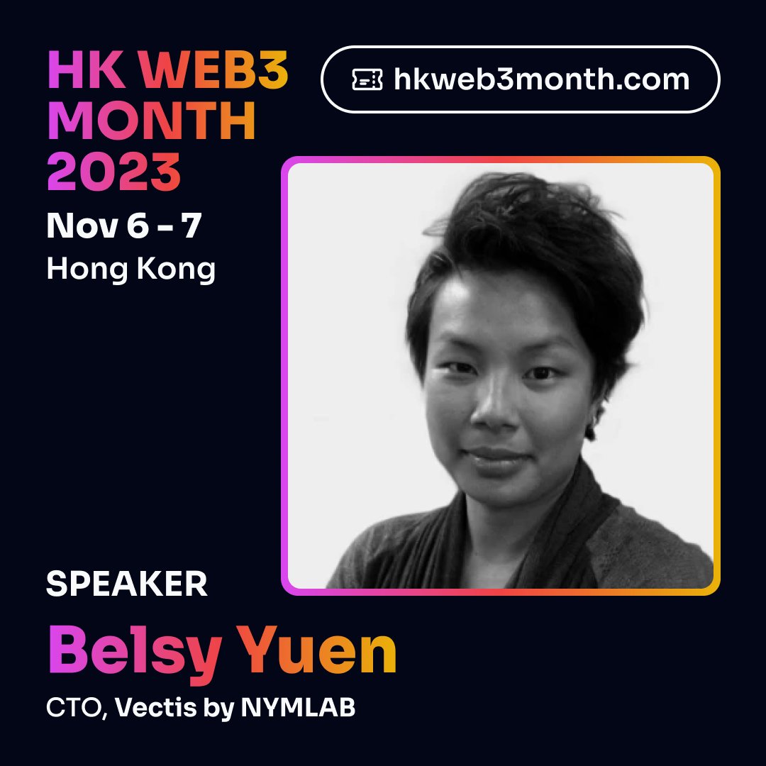 #HKWeb3Month Speaker @whalelephantK <a href="/0xVectis/">Vectis</a> 

🎟️ Free hkweb3month.com/tickets

Web3 adds "Own" after web2's "Read, Write". Without centralized management of user identity, techno-socioeconomic system is taking a leap of faith in self sovereign identity &amp; SSI dApps 🛡️