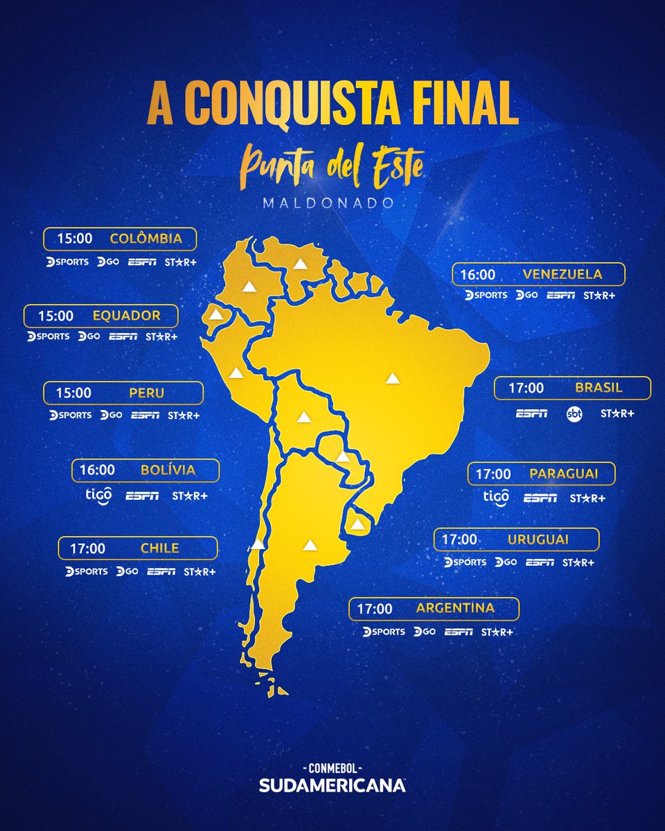 📺 A Final na TV pela América do Sul!

🏆⏳ Faltam 2️⃣ dias para <a href="/FortalezaEC/">Fortaleza Esporte Clube 🦁</a> 🆚 <a href="/LDU_Oficial/">LDU Oficial</a> em Punta del Este!

#Sudamericana #ConquistaFinal