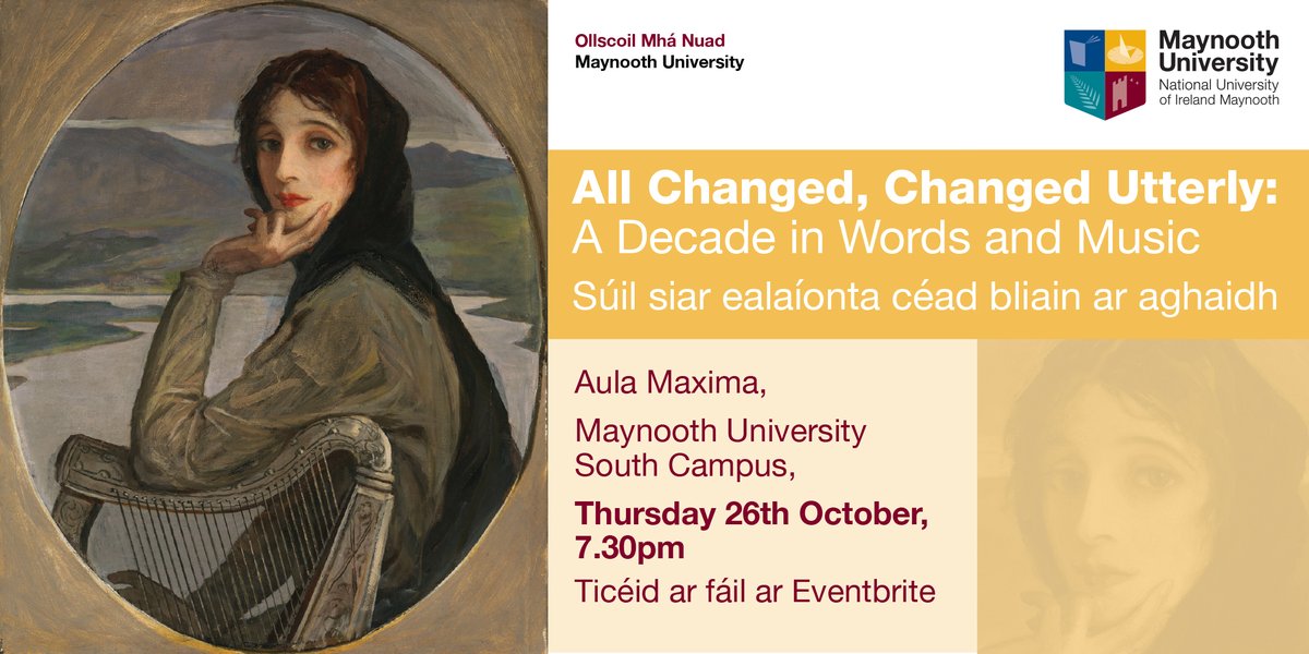 Join us tomorrow evening for an inspiring two-hour gala concert celebrating the literature & music that inspired, accompanied, chronicled, and reflected upon the transformative world events that took place between 1912 & 1923.🎻📚🎹 🎟️ Book tickets here: eventbrite.ie/e/all-changed-…