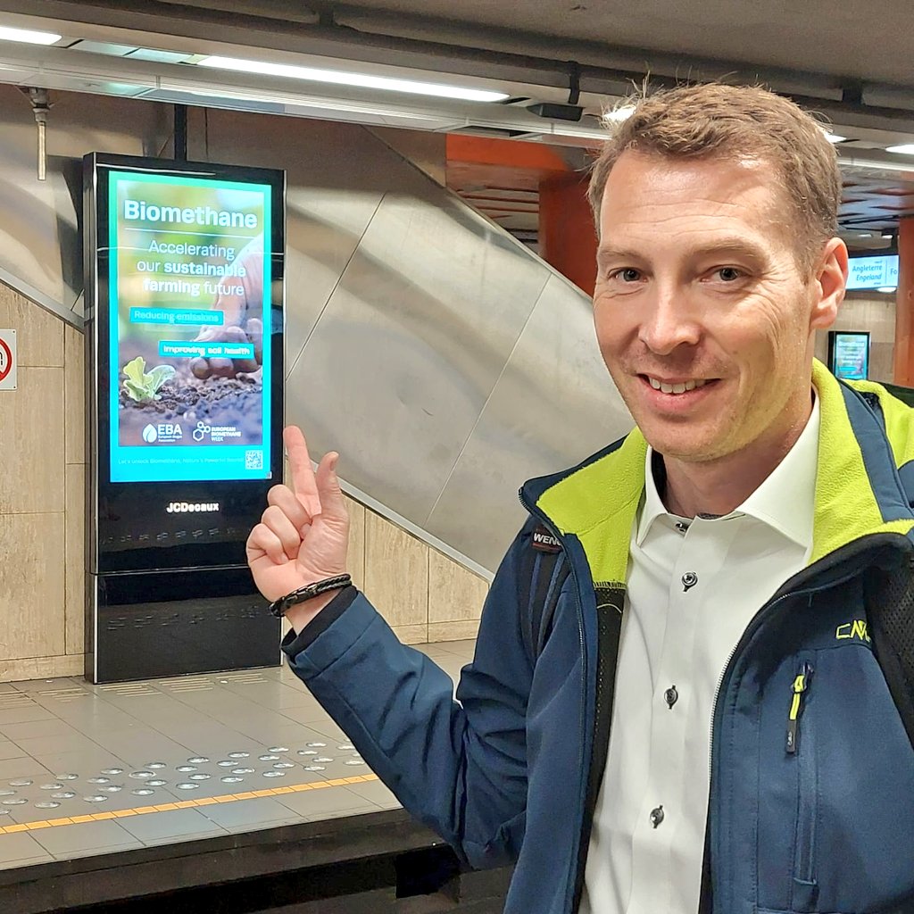 RauhStefan's tweet photo. Advertisment for #Biogas / #Biomethane in the Metro of Brussels.
#EUBW https://t.co/5cYkqSK1MS