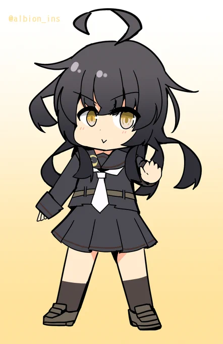 三日月_SDです!1h05mほど#艦これ版深夜の真剣お絵描き60分一本勝負 #艦これ版真剣お絵描き60分一本勝負_20231025 