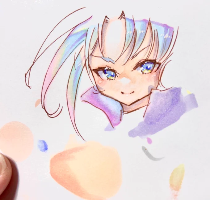参考書見ながらカンを戻し中〜。 (線画は1発描きなので多めに見ておくんなまし〜)