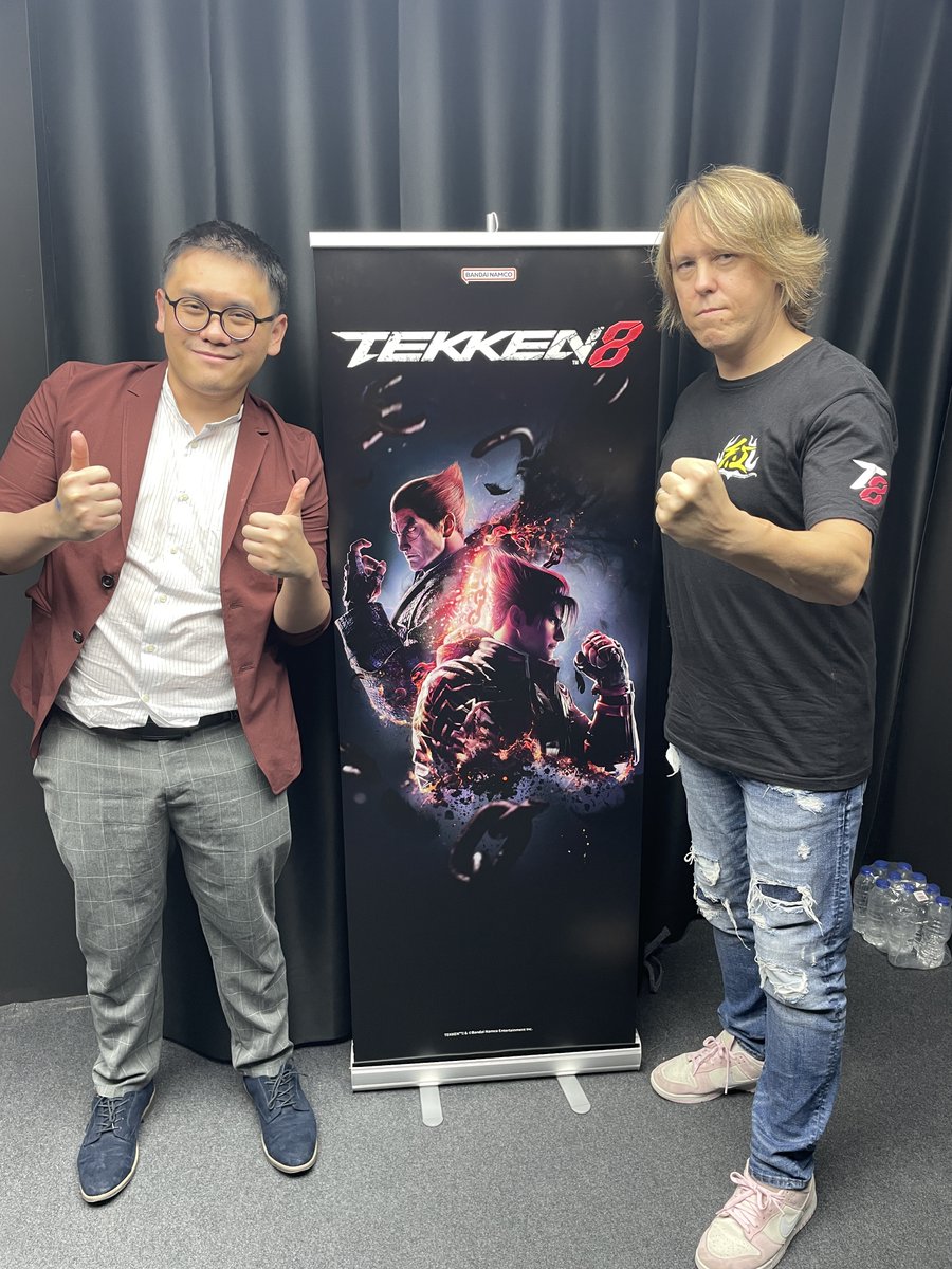 dhirakantapa's tweet photo. We at @ThisIsGameTH had a chance to interview @mykeryu earlier at Thailand Game Show 2023!

สัมภาษณ์คุณไมเคิลโปรดิวเซอร์ของเทคเคนมาครับ

So excited for the upcoming release and yup MOMMA JUN IS ALSO BACK.

#ThisIsGameTH | #Tekken8 | #ข่าวเกม

Link (in TH):
https://t.co/Voes4W8Jfo https://t.co/DJjiDEo9xB